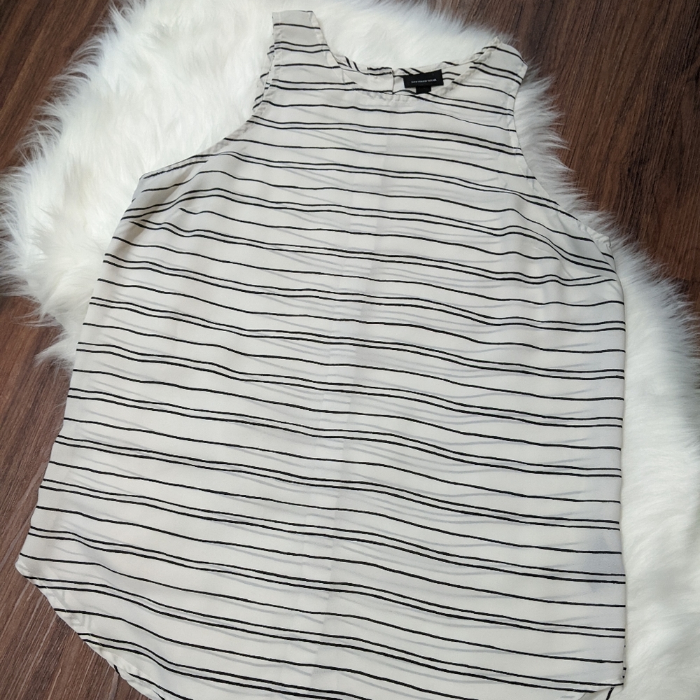 B&W Stripe Dress Tank / Size Lrg
